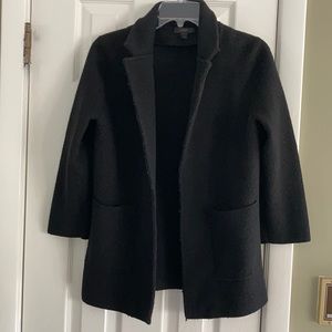 J.CREW OPEN FRONT 100% MERINO WOOL JACKET SIZE M